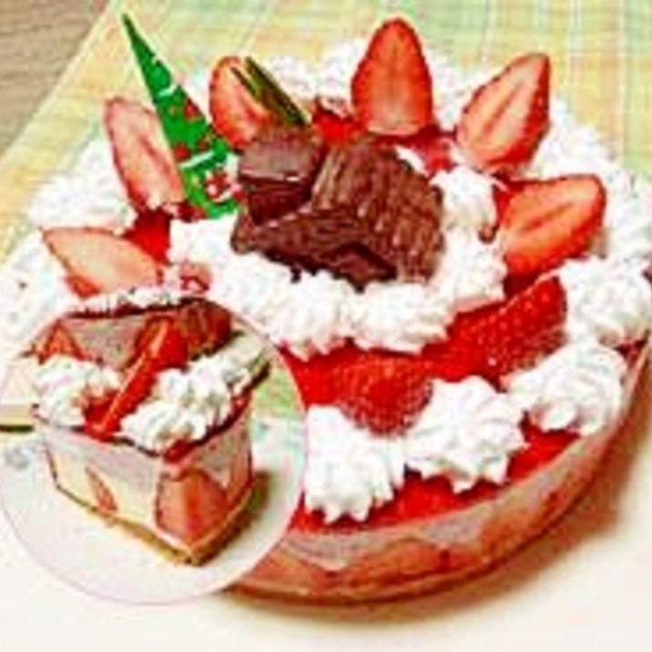 オーブン不要！クリスマスのムースケーキ！